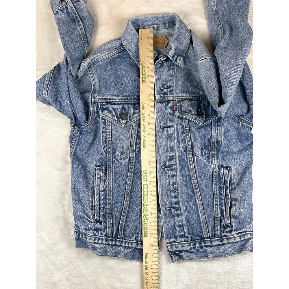 Vintage 80s Levis Type 3 Denim Trucker Jean Jacket 70506 0216 SZ 38 Medium Wash